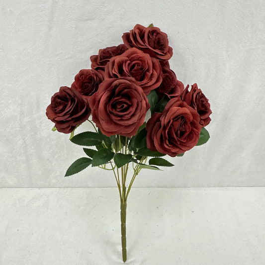 Brown Silk Wedding Rose Bush - 9 Heads RosesHQ.com