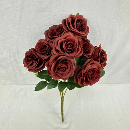 Brown Silk Wedding Rose Bush - 9 Heads RosesHQ.com