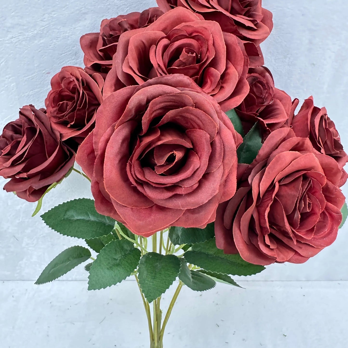 Brown Silk Wedding Rose Bush - 9 Heads RosesHQ.com