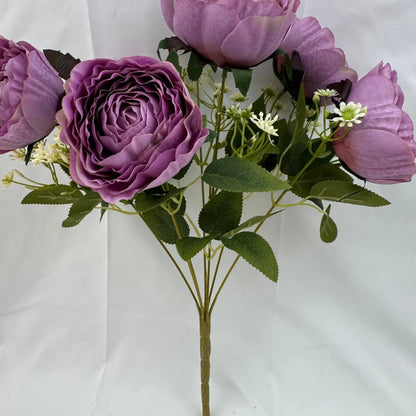 Lilac Silk Wrapped Rose Bush - 7 Heads RosesHQ.com