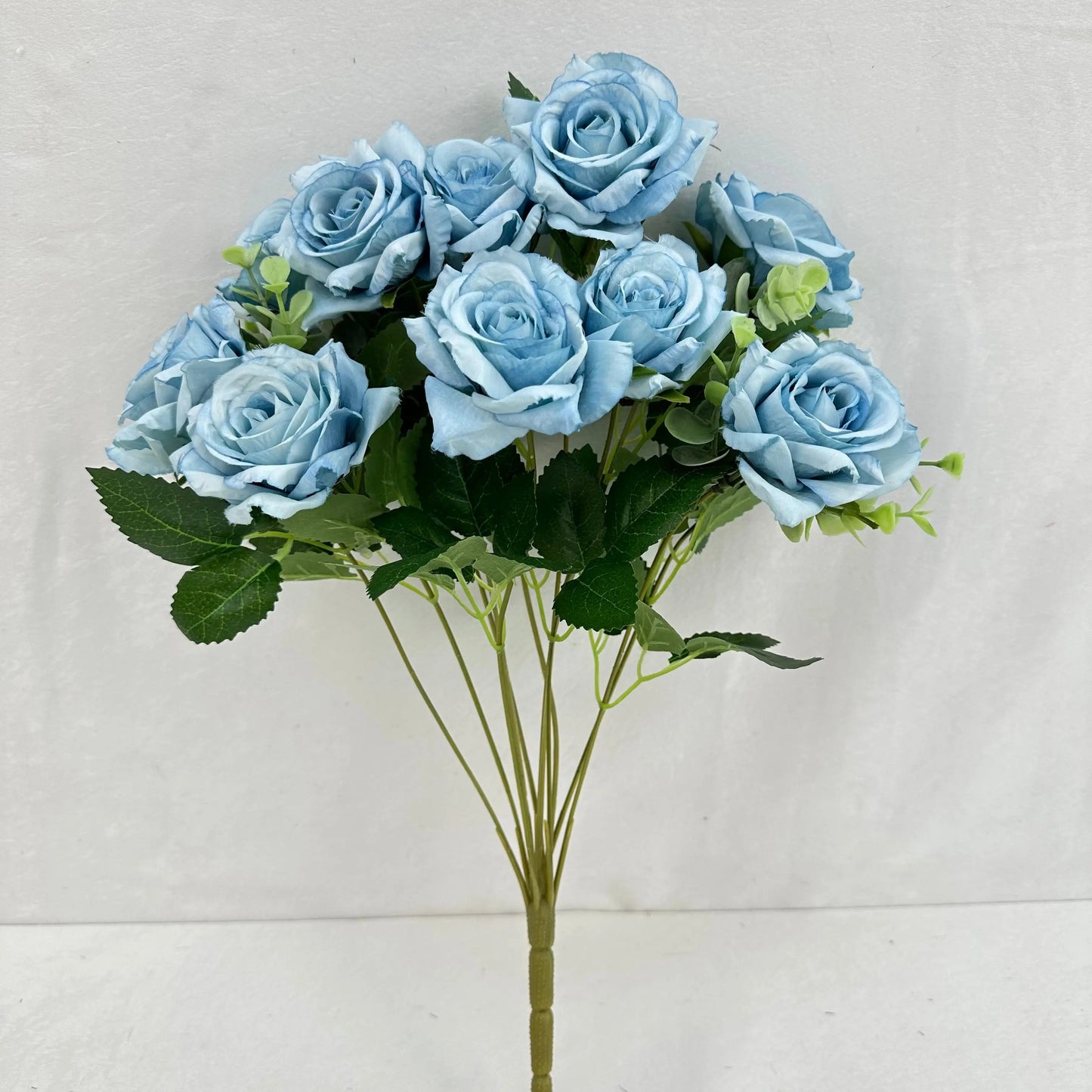 Blue Silk Wedding Rose Bush - 11 Heads RosesHQ.com