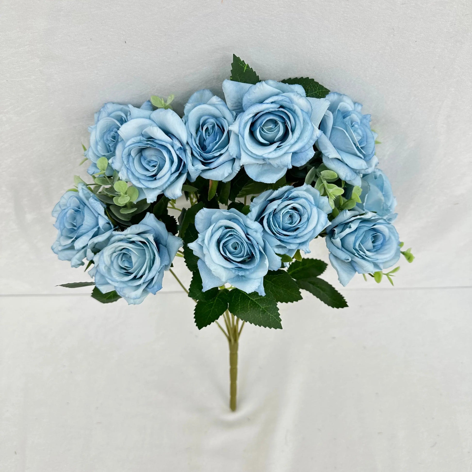 Blue Silk Wedding Rose Bush - 11 Heads RosesHQ.com
