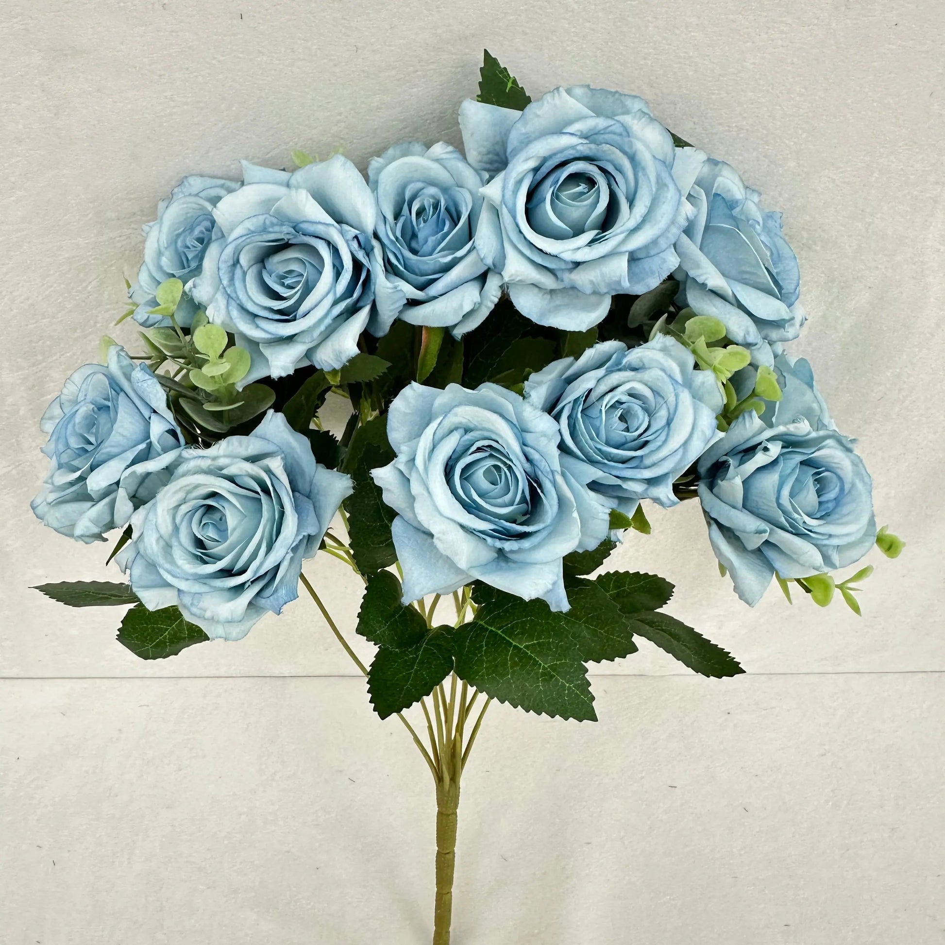Blue Silk Wedding Rose Bush - 11 Heads RosesHQ.com