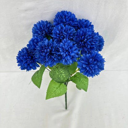 Blue Silk Autumn Chrysanthemum Bush - 12 Heads RosesHQ.com