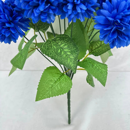 Blue Silk Autumn Chrysanthemum Bush - 12 Heads RosesHQ.com