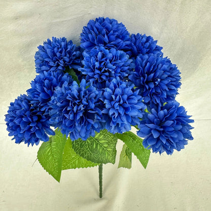 Blue Silk Autumn Chrysanthemum Bush - 12 Heads RosesHQ.com
