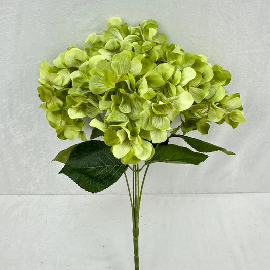 Green Silk 3D Hydrangea Bush - 5 Heads RosesHQ.com