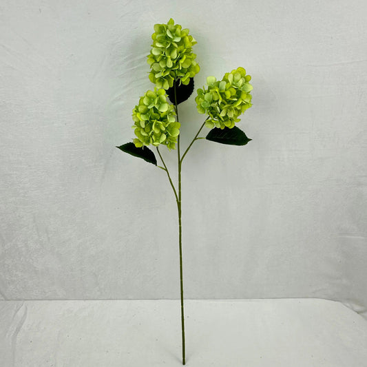 Green Silk Pagoda Hydrangea Spray - 3 Heads RosesHQ.com