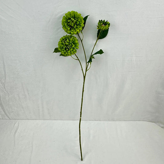 Green Silk French Dahlia Spray - 3 Heads RosesHQ.com