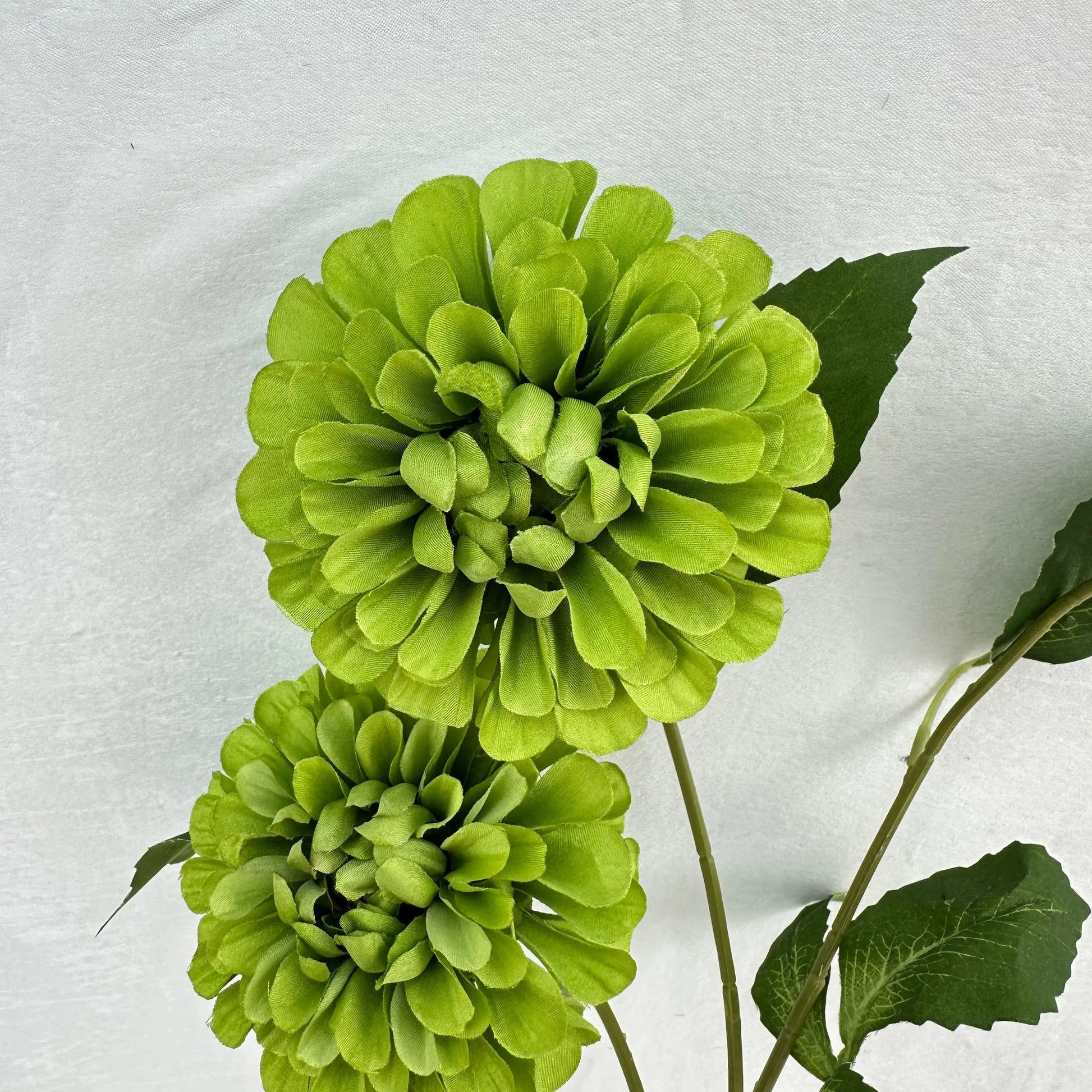 Green Silk French Dahlia Spray - 3 Heads RosesHQ.com
