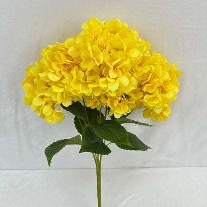 Yellow Silk French Hydrangea Bush - 5 Heads RosesHQ.com