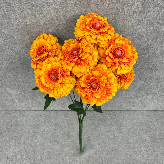 Orange Silk Marigold Bunch - 6 Heads RosesHQ.com