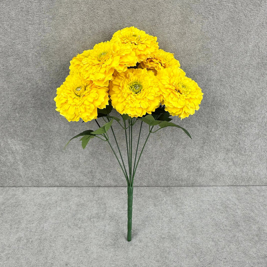 Yellow Silk Marigold Bunch - 6 Heads RosesHQ.com