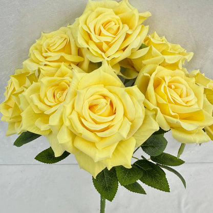 Yellow Silk Fruit Rose Bush - 9 Heads RosesHQ.com