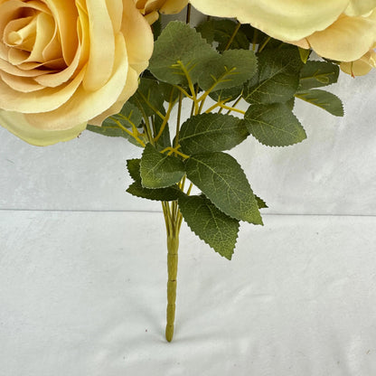 Yellow Silk Bulgarian Rose Bush - 9 Heads RosesHQ.com