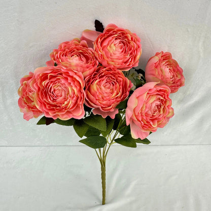 Pink Silk Wrapped Rose Bush - 7 Heads RosesHQ.com