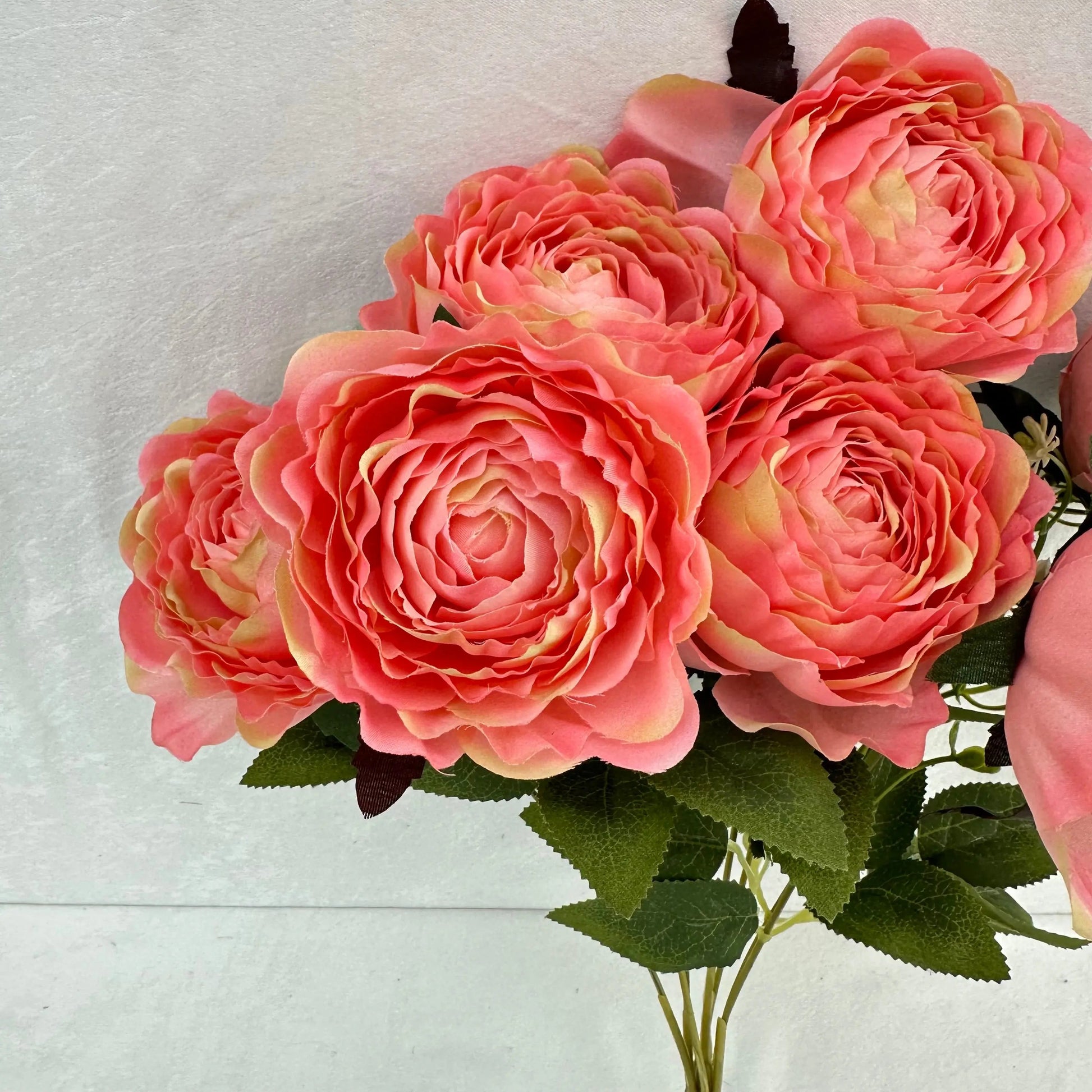 Pink Silk Wrapped Rose Bush - 7 Heads RosesHQ.com