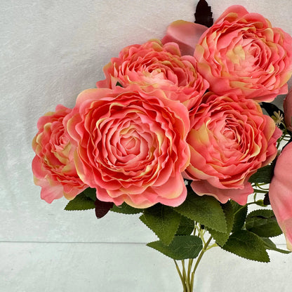 Pink Silk Wrapped Rose Bush - 7 Heads RosesHQ.com