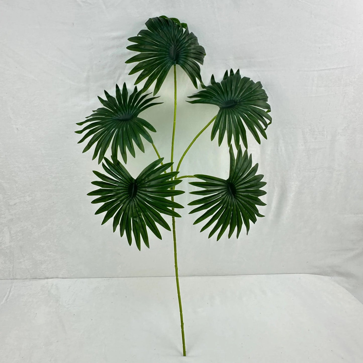Dark Green Silk Fishtail Palm Leaf 5 Branch RosesHQ.com