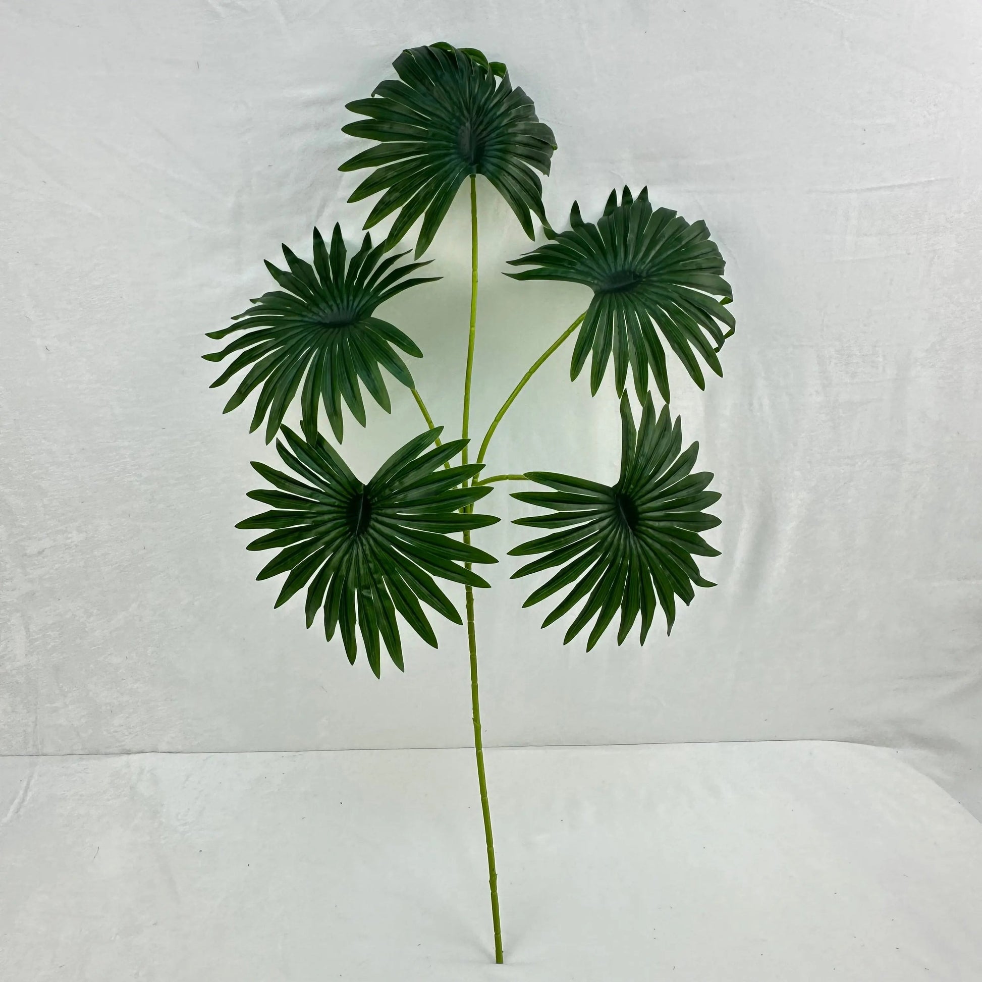 Dark Green Silk Fishtail Palm Leaf 5 Branch RosesHQ.com