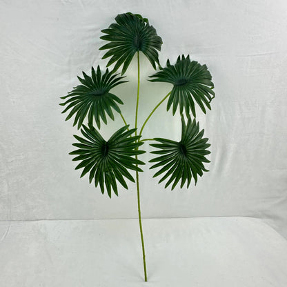 Dark Green Silk Fishtail Palm Leaf 5 Branch RosesHQ.com