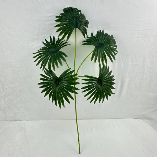Dark Green Silk Fishtail Palm Leaf 5 Branch RosesHQ.com