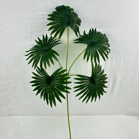 Dark Green Silk Fishtail Palm Leaf 5 Branch RosesHQ.com