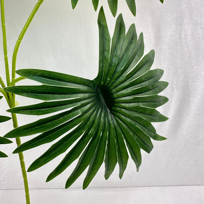 Dark Green Silk Fishtail Palm Leaf 5 Branch RosesHQ.com