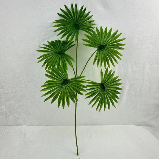 Green Silk Fishtail Palm Leaf 5 Branch RosesHQ.com