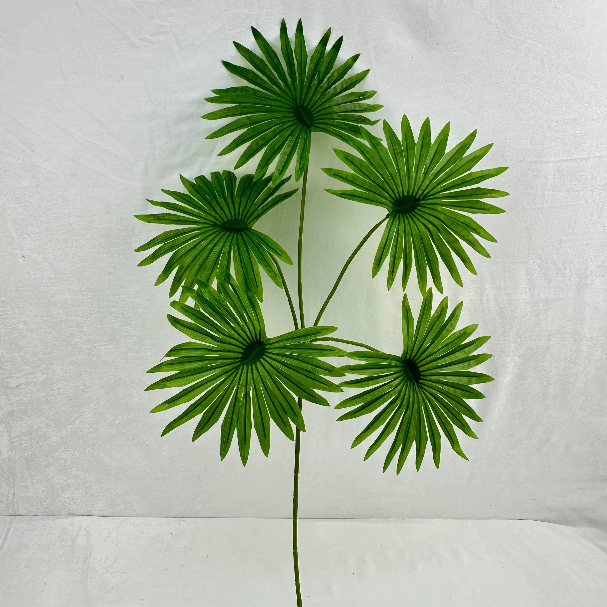 Green Silk Fishtail Palm Leaf 5 Branch RosesHQ.com