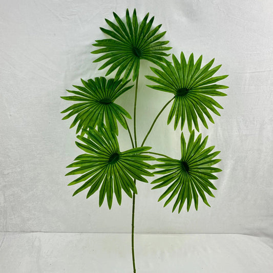 Green Silk Fishtail Palm Leaf 5 Branch RosesHQ.com