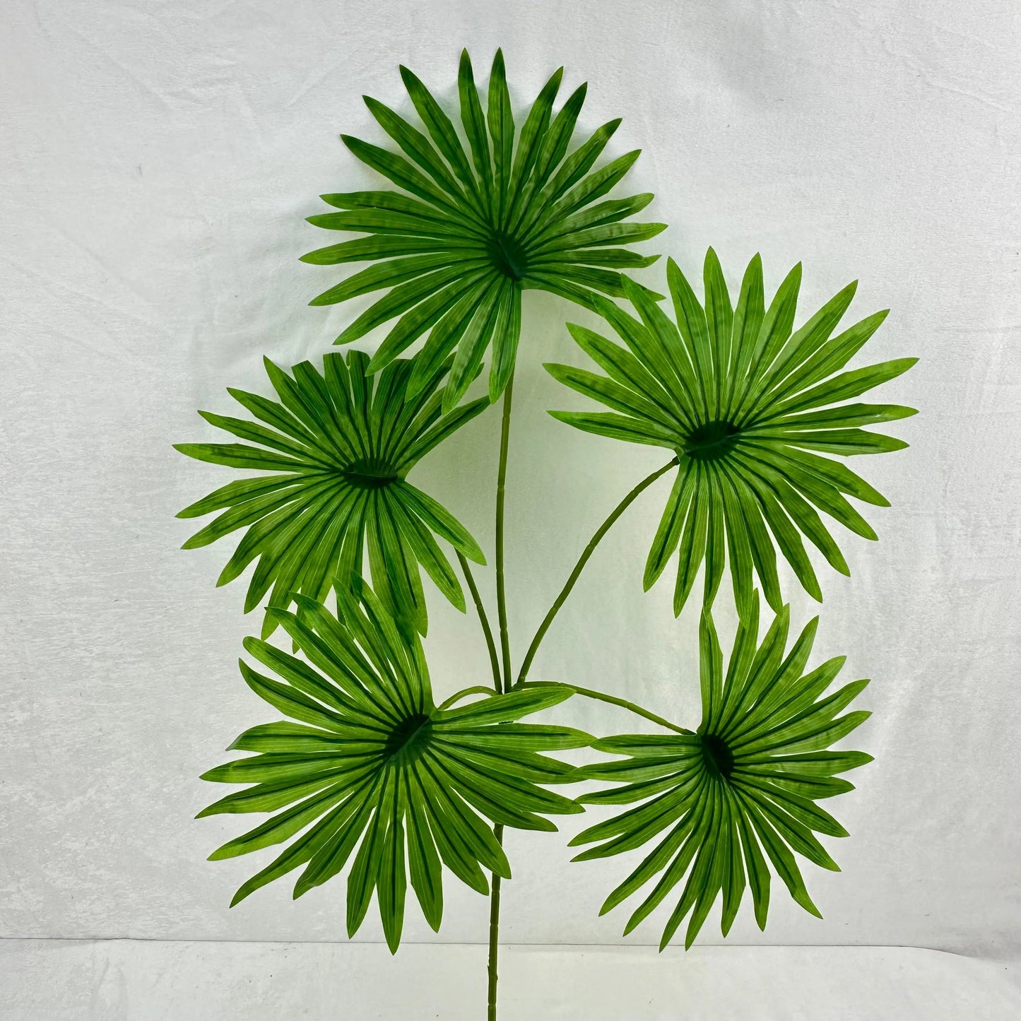 Green Silk Fishtail Palm Leaf 5 Branch RosesHQ.com