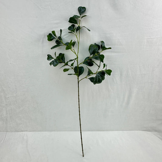 Green Silk Heart Shaped Ficus Leaf Branch RosesHQ.com