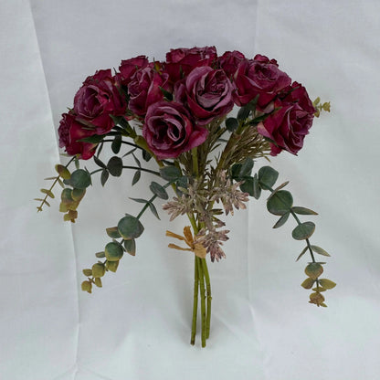 Purple Silk Burnt Edge Rose Bud Bush - 20 Heads RosesHQ.com