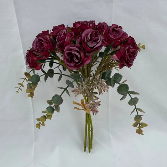 Purple Silk Burnt Edge Rose Bud Bush - 20 Heads RosesHQ.com