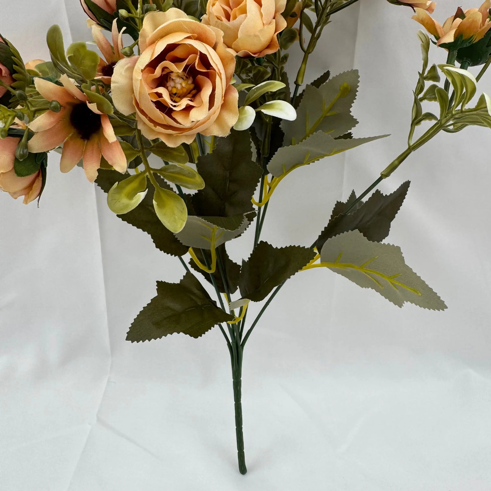 Orange Silk Peony Bush - 7 Heads RosesHQ.com