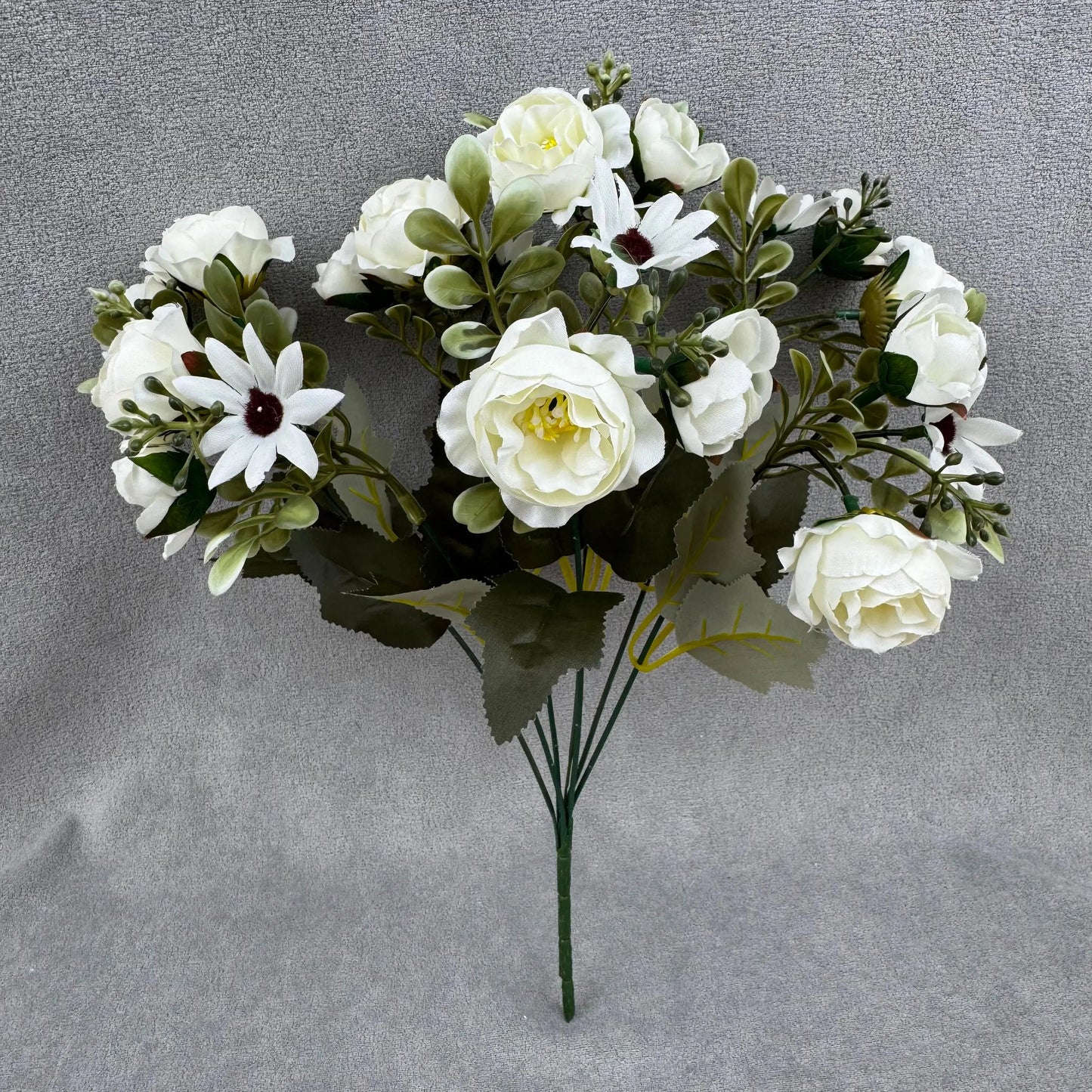 White Silk Peony Bush - 7 Heads RosesHQ.com