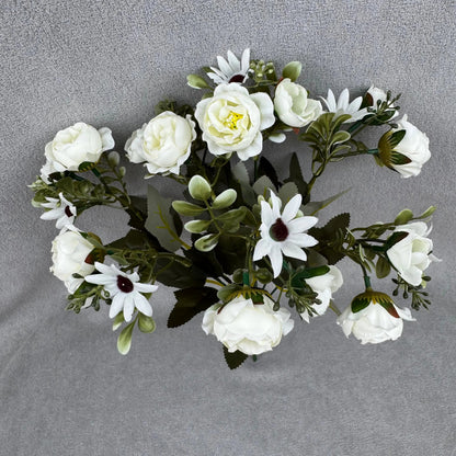 White Silk Peony Bush - 7 Heads RosesHQ.com