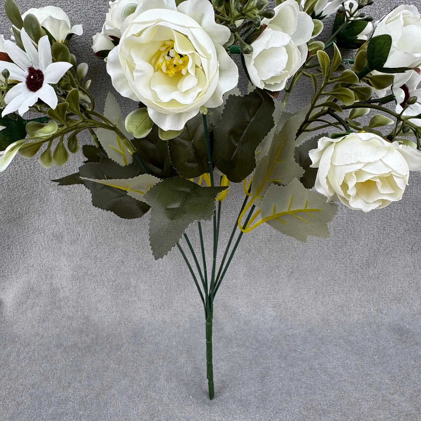 White Silk Peony Bush - 7 Heads RosesHQ.com