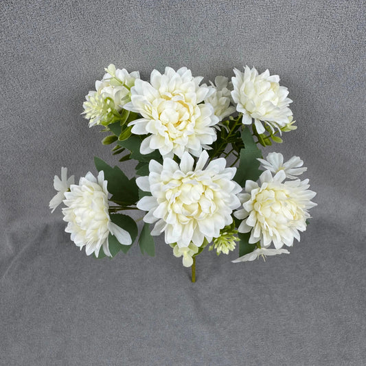 White Silk Dahlia Bush - 7 Heads RosesHQ.com