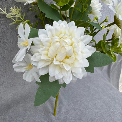 White Silk Dahlia Bush - 7 Heads RosesHQ.com