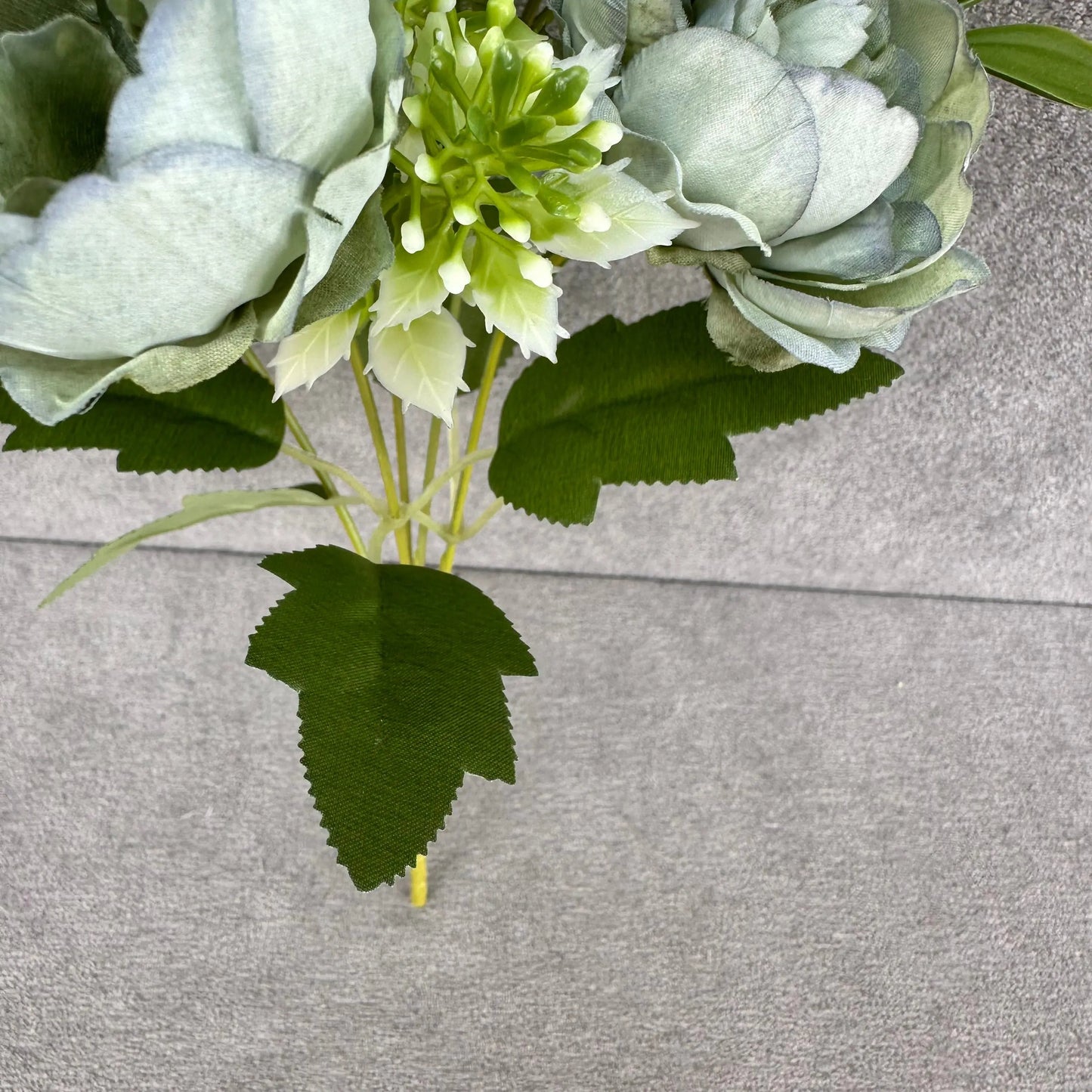Green Silk Round Peony Bush - 5 Heads RosesHQ.com