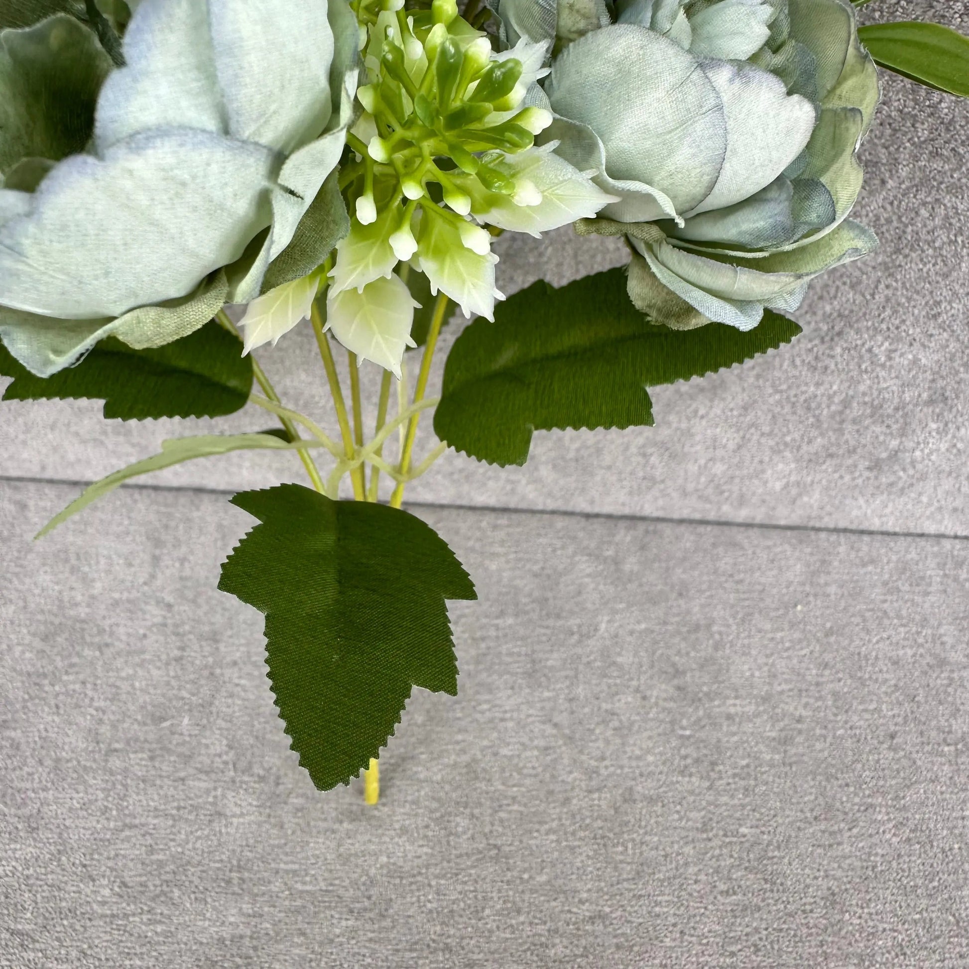 Green Silk Round Peony Bush - 5 Heads RosesHQ.com