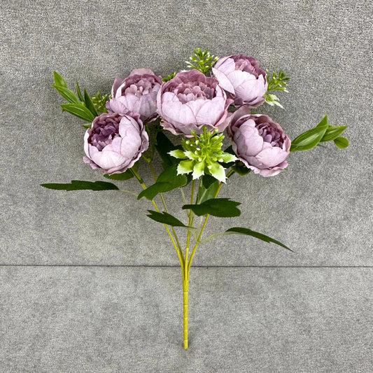 Lavender Silk Round Peony Bush - 5 Heads RosesHQ.com