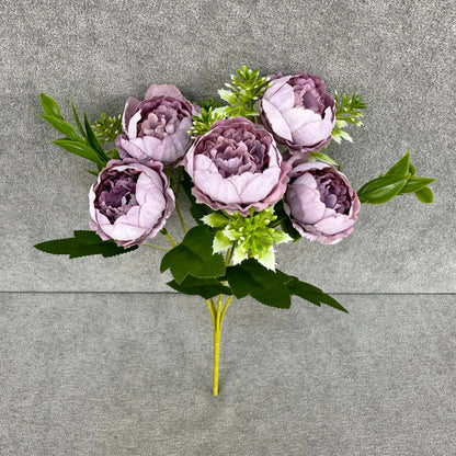 Lavender Silk Round Peony Bush - 5 Heads RosesHQ.com