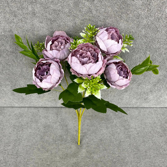Lavender Silk Round Peony Bush - 5 Heads RosesHQ.com