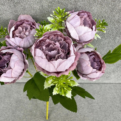 Lavender Silk Round Peony Bush - 5 Heads RosesHQ.com