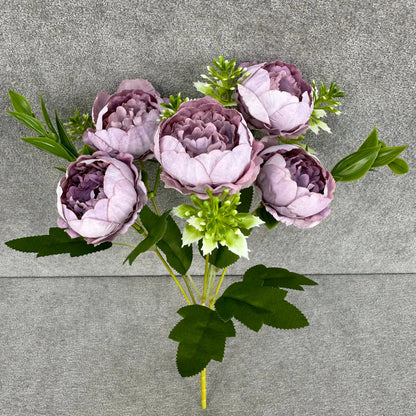 Lavender Silk Round Peony Bush - 5 Heads RosesHQ.com