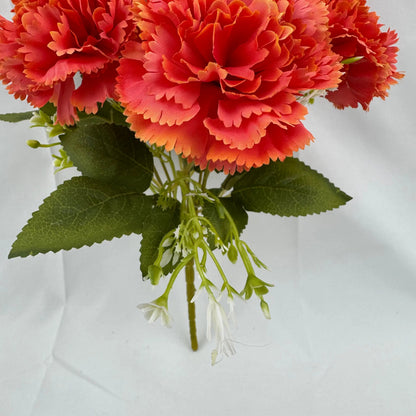 Orange Silk Carnation Bush - 7 Heads RosesHQ.com
