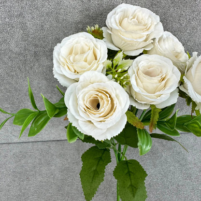 White Silk Small Rose Bush - 7 Heads RosesHQ.com